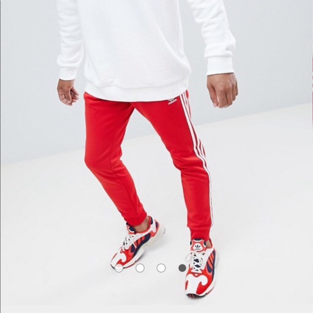 Red Adidas Track Pants Men’s